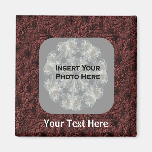 Burgundy Daisies Photo Magnet (Front)