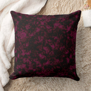 Burgundy dark marble with dark veins cushion