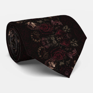 Burgundy Dark Romantic Wedding Tie