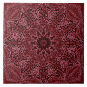 Burgundy Decorative Ceramic Tile