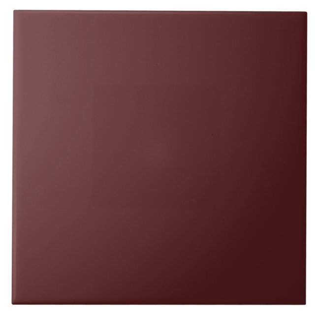 Burgundy Deep Red Custom Branded Ceramic Tile (Front)