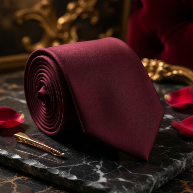 Burgundy Deep Wine Red Matte  Tie (Creator Uploaded)