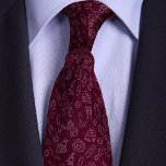 Burgundy Doctors, Healthcare Professionals Doodle Tie<br><div class="desc">Both whimsical and conservative,  this pattern of healthcare themed doodles makes an ideal gift for doctors,  physicians,  physician assistants,  nurse practitioners,  EMTs or medical students. Enhance the giving by including matching socks.</div>