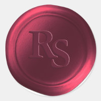 Burgundy Double Monogram Wedding Wax Seals