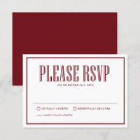 Burgundy Eat Drink and be Married Wedding