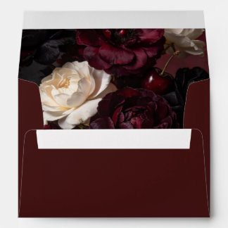 Burgundy Elegant Wedding Envelope