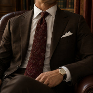 Burgundy Equestrian Heritage Foulard Tie