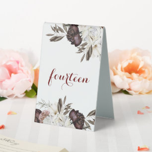 Burgundy Fall Floral Elegant Wedding