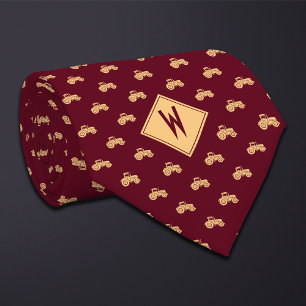 Burgundy Farmer Tractor Tie