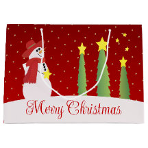 Burgundy Festive Snowman