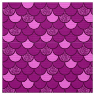 Burgundy fish scale pattern with glitter effect fabric