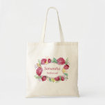 Burgundy Floral Bridesmaid Tote Bag<br><div class="desc">Burgundy Floral Bridesmaid with Name Tote Bag
This is the perfect burgundy floral bridesmaid tote bag to start the celebrations..
This design features a burgundy floral frame with matching burgundy font that can be customised to each member of your bridal party.
Visit our shop for coordinating accessories.</div>