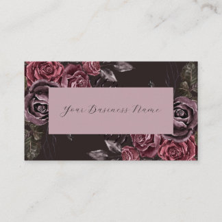 Burgundy Floral Business Card