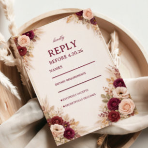 Burgundy Floral Elegant Response