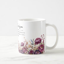 Burgundy Floral Mother Of The Groom Mug
