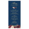 Burgundy Floral Navy Blue Gold Wedding Menu Card