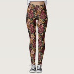 Burgundy  Floral Pattern  Leggings<br><div class="desc">Add a touch of elegance to your wardrobe with these leggings featuring a beautiful burgundy floral pattern. Perfect for casual outings,  workouts,  or lounging,  they offer both style and comfort. Ideal for pairing with your favourite tops or layering under dresses for a chic look.</div>