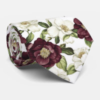 Burgundy Floral Pattern