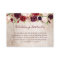 Burgundy Floral Rustic Wood Wedding Details Info