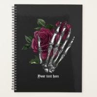 Burgundy Floral Skeleton Gothic Wedding