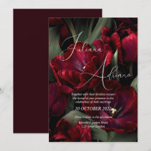 burgundy floral wedding design featuring rich wine