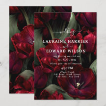 burgundy floral wedding design featuring rich wine