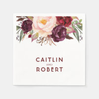 Burgundy Floral Wedding