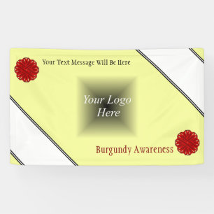 Burgundy Flower Ribbon by Kenneth Yoncich Banner