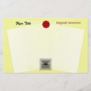 Burgundy Flower Ribbon by Kenneth Yoncich Flyer