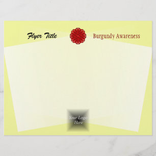 Burgundy Flower Ribbon by Kenneth Yoncich Flyer