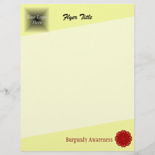 Burgundy Flower Ribbon by Kenneth Yoncich Flyer