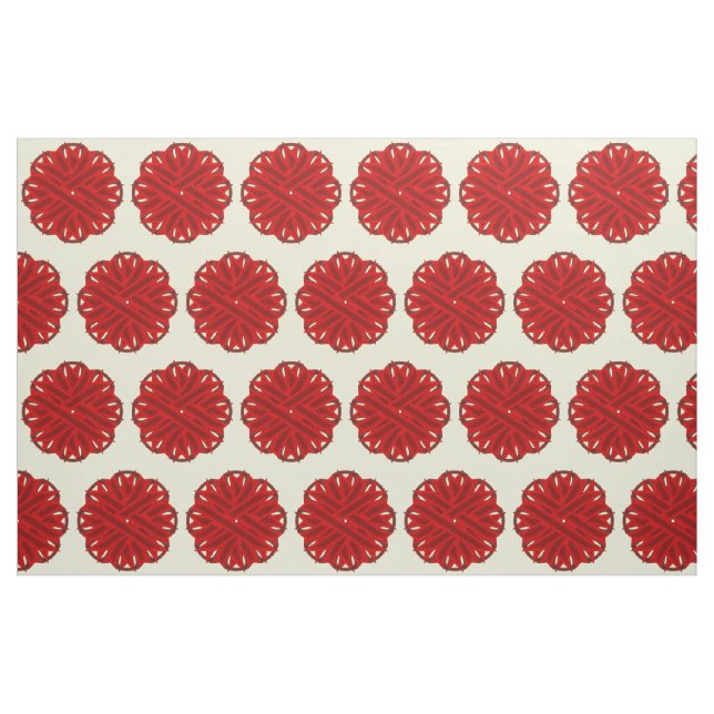 Burgundy Flower Ribbon Fabric (Fat Quarter)