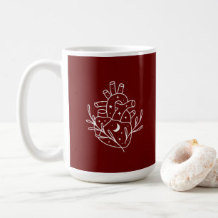 Burgundy follow your heArt tea Coffee Mug