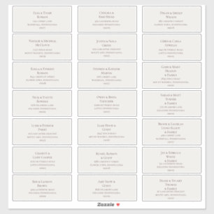 Burgundy Font   Beige Wedding Guest Address Labels
