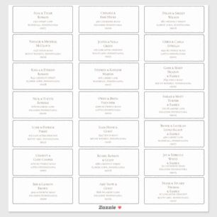 Burgundy Font Wedding Guest Address Labels