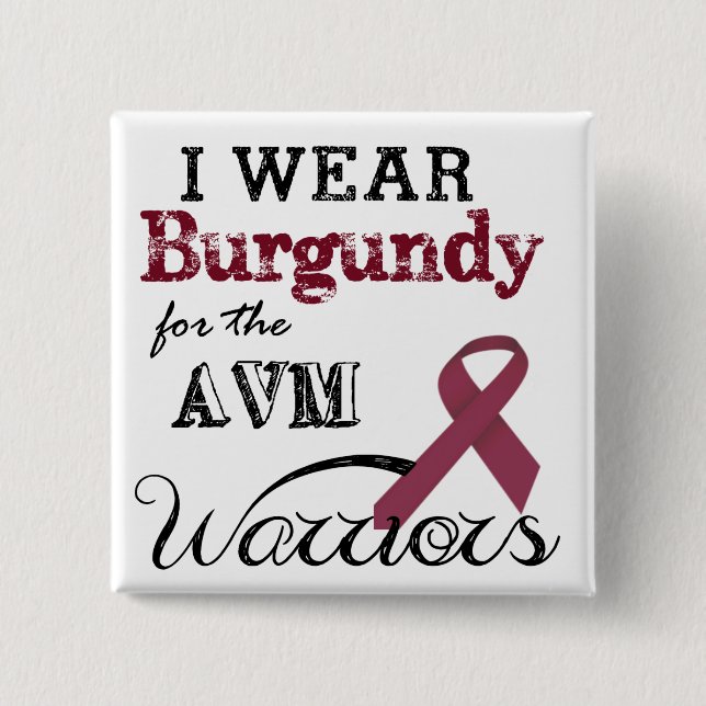 Burgundy for AVM Warriors 15 Cm Square Badge (Front)
