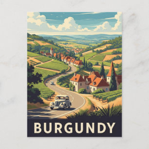 Burgundy France Travel Postcard