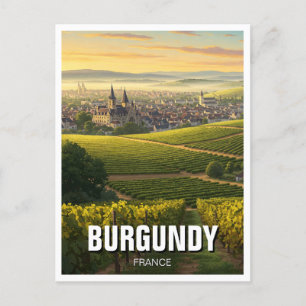 Burgundy France Travel Postcard