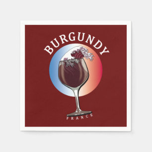 Burgundy French Wine Napkin