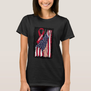Burgundy Friend Multiple Myeloma Awareness Ribbon T-Shirt