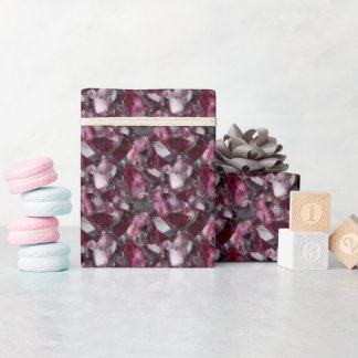 Burgundy Gemstones Wrapping Paper