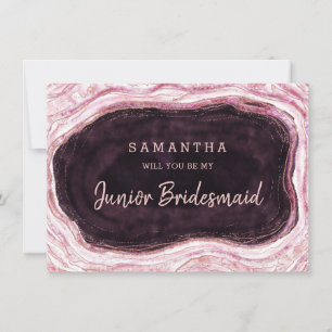 Burgundy Geode Be My Junior Bridesmaid Proposal