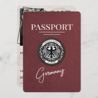 Burgundy Germany Passport Save The Date