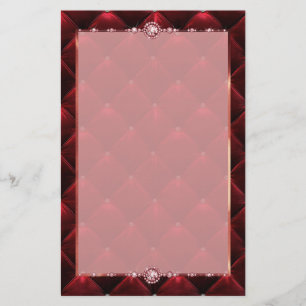 Burgundy Glam Romance Stationery