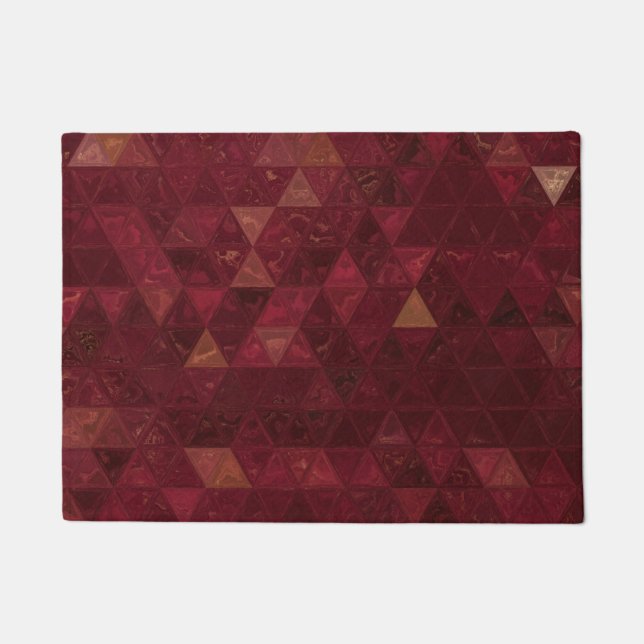Burgundy Glass Tile Southwest Doormat (Front)