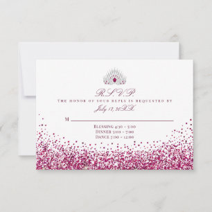 Burgundy Glitter Response Cards