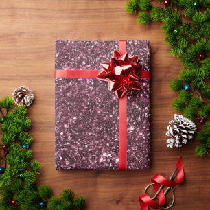 Burgundy Glitter Wrapping Paper