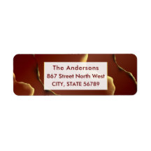 🤵 Burgundy Gold Elegant Inky Abstract Wedding