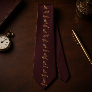 Burgundy Gold Fox Country Heritage Tie