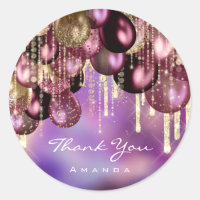 Burgundy GOLD GLITTER BALLONS Thank Burgundy